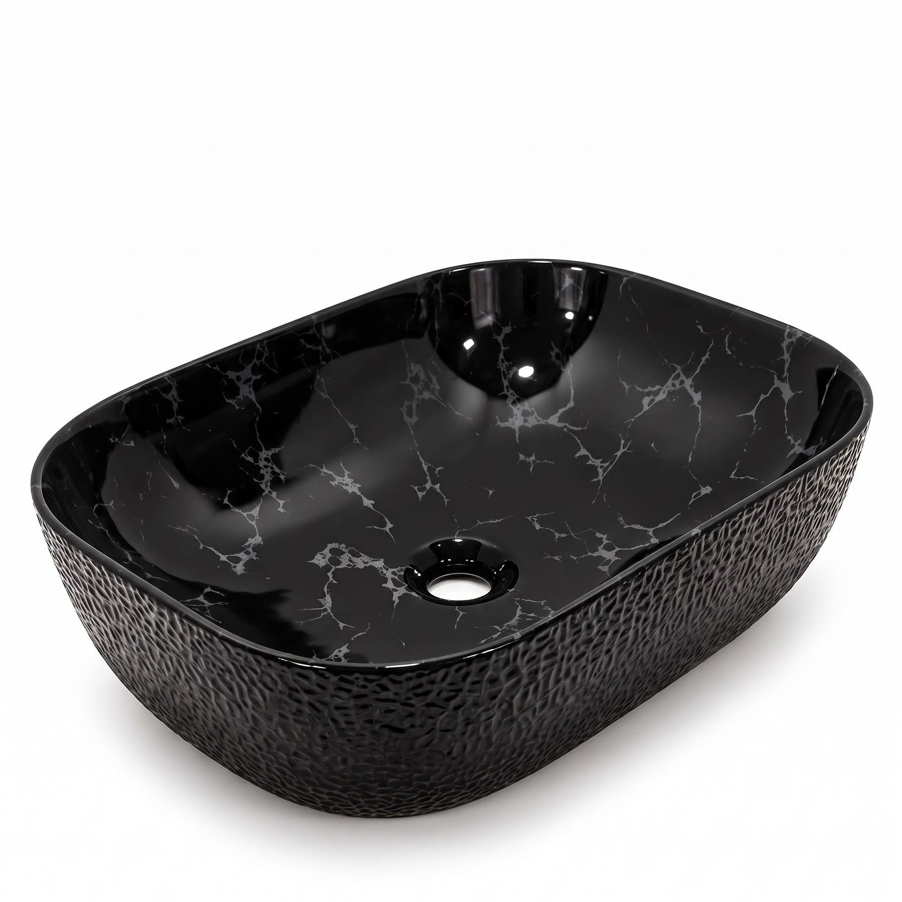 Achernar Black Marble Table Top Wash Basin thumbnail 5