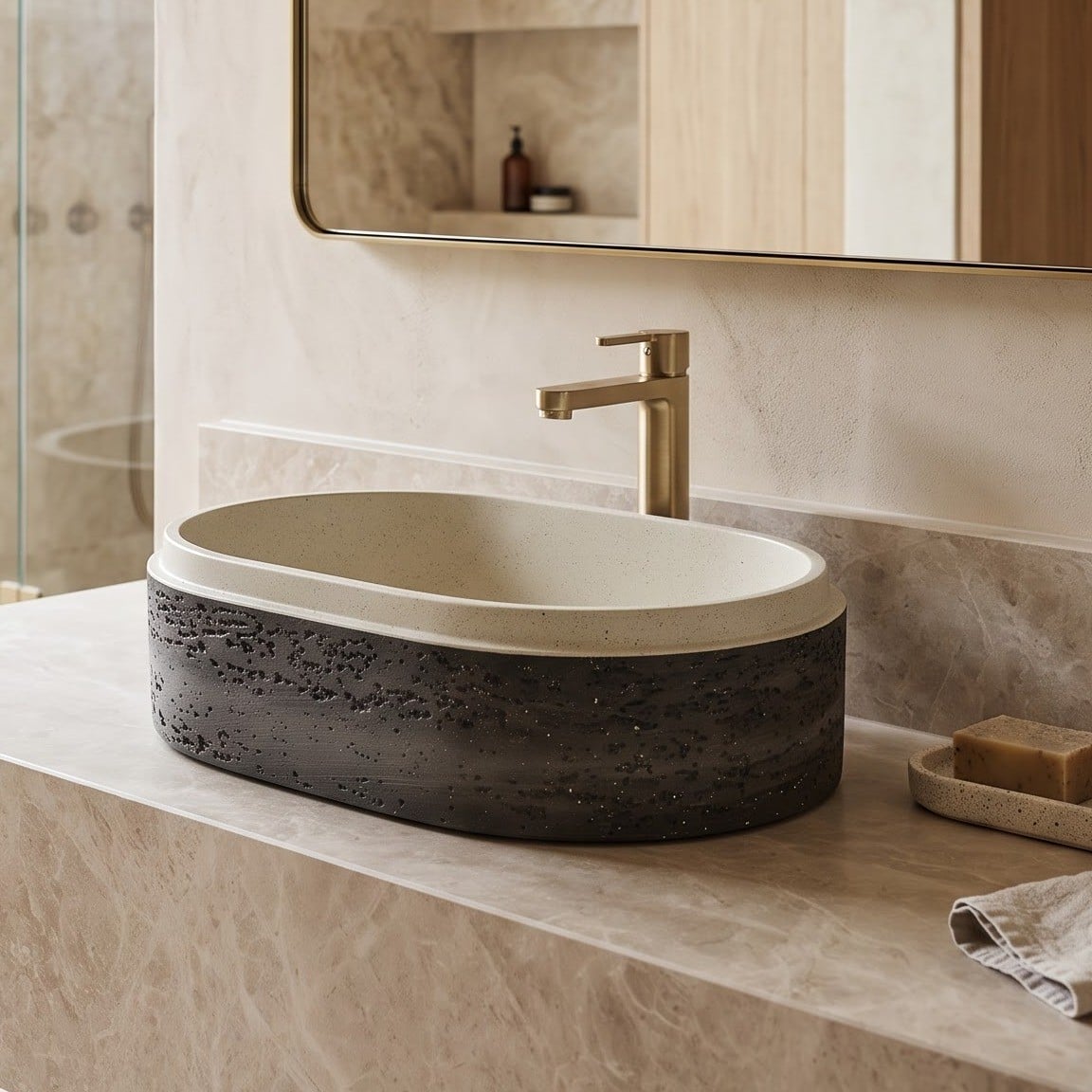 Sahara Noir Table Top Wash Basin thumbnail 3