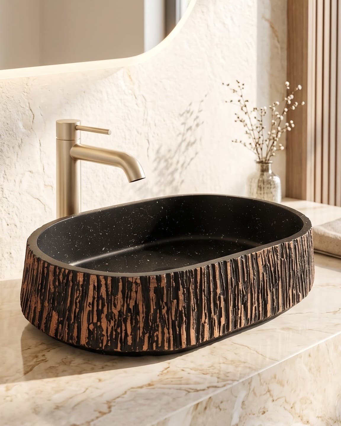 Basalt Table Top Wash Basin thumbnail 3