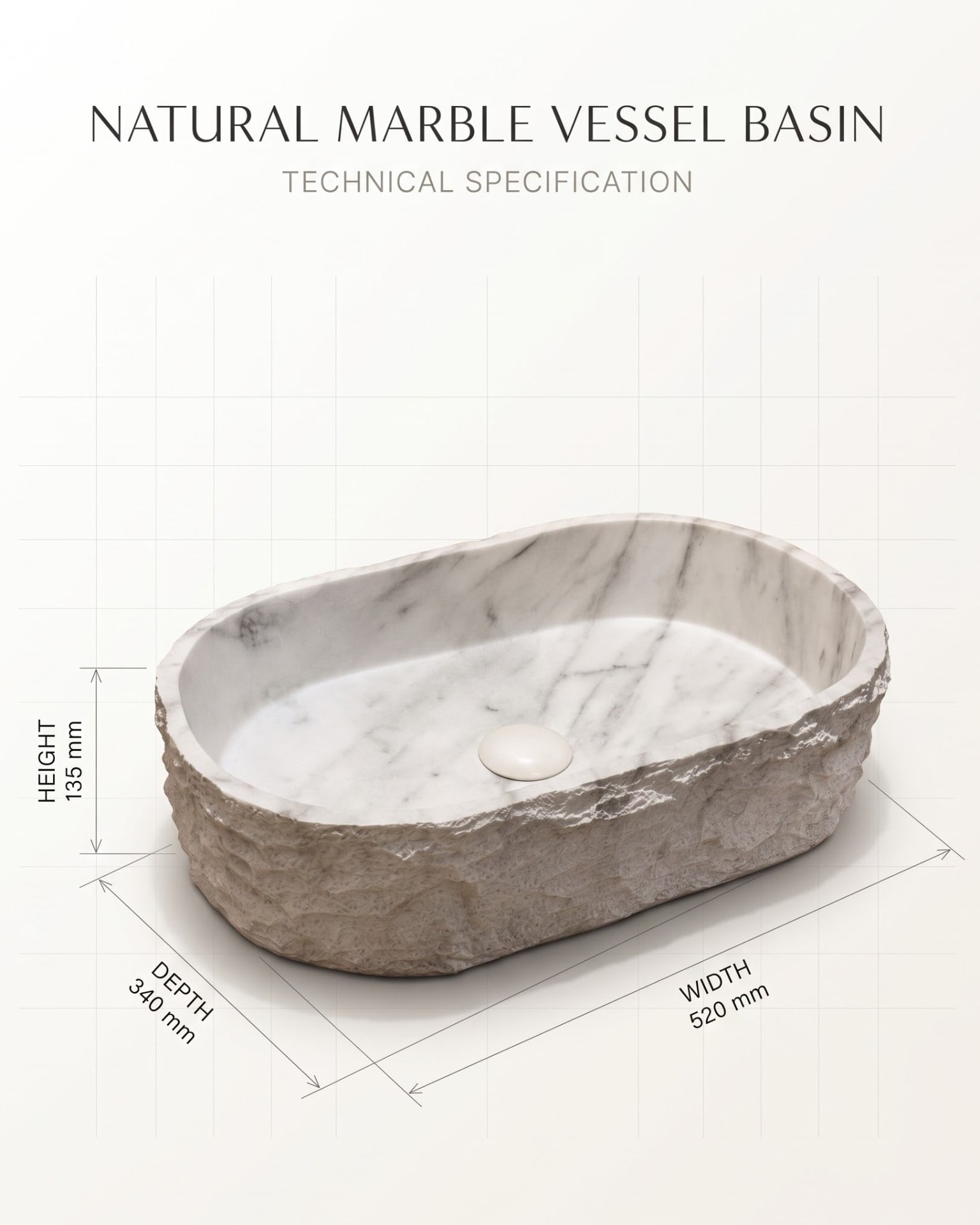 Granite Mist Table Top Wash Basin thumbnail 4