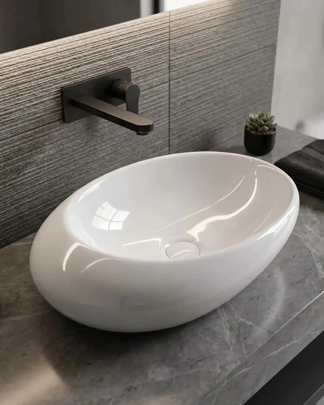 Pallas White Table Top Wash Basin thumbnail 2